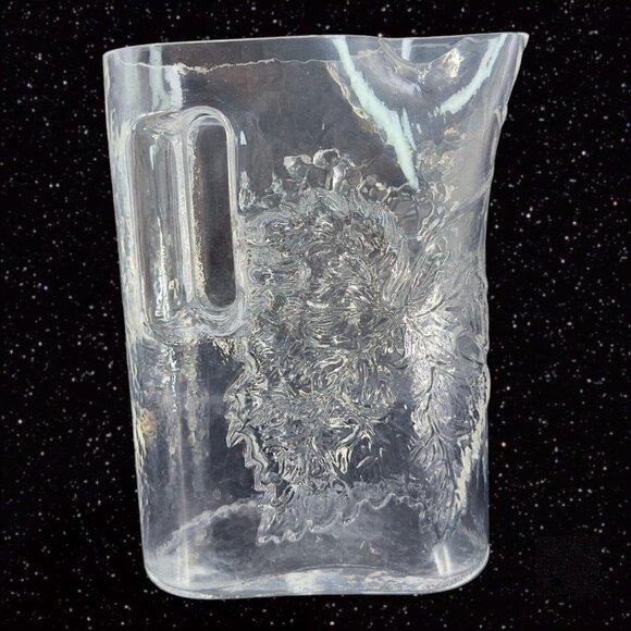 Vtg 1960s Mid-Century Modern C.J. RIEDEL Geometric Crystal Glass Pitcher Grape - Picture 13 of 14